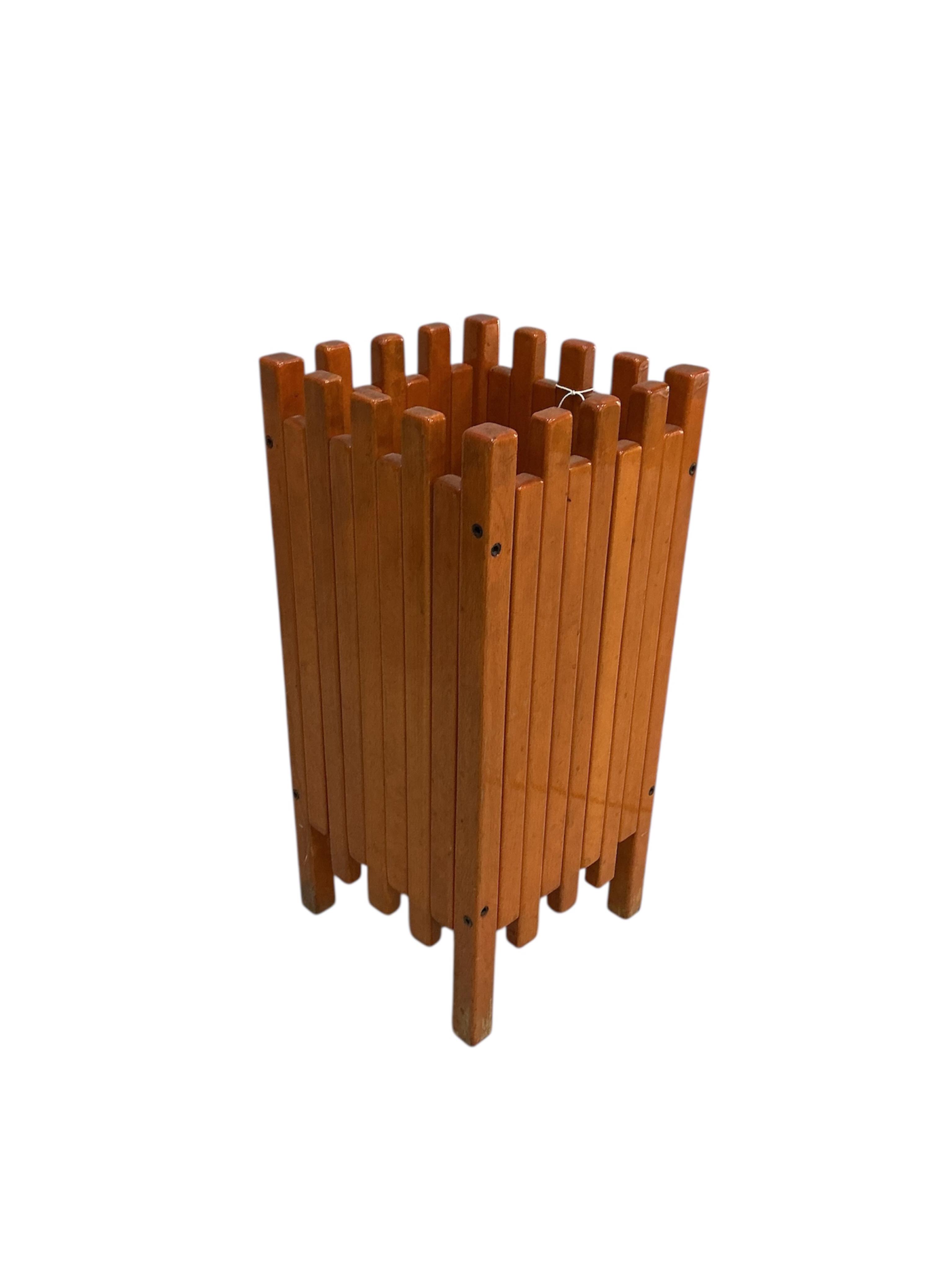 An Italian modern umbrella stand by Ettore Sottsass for Poltronoua, Italy, circa 1970's, height 56cm